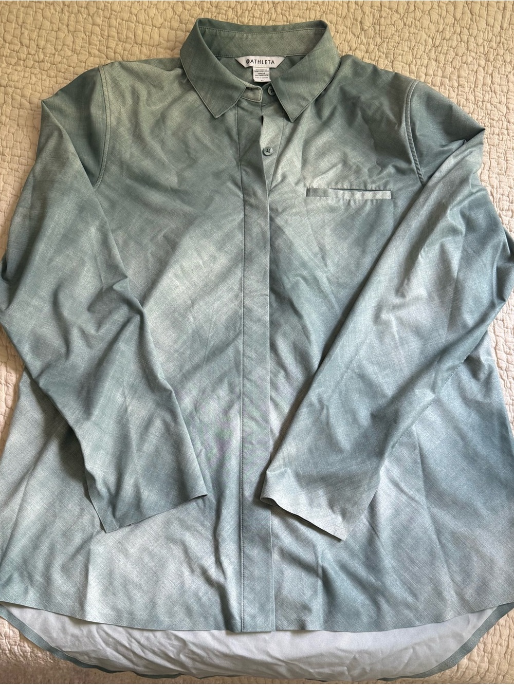 Athleta Women's Sage Green Button-Down Shirt